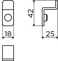Clou Fold enkele kledinghaak - geborsteld gunmetal pvd - CL/09.04063.84 - Afbeelding 2