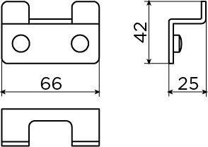 Clou Fold dubbele kledinghaak - geborsteld brons pvd - CL/09.04066.83 - Afbeelding 2