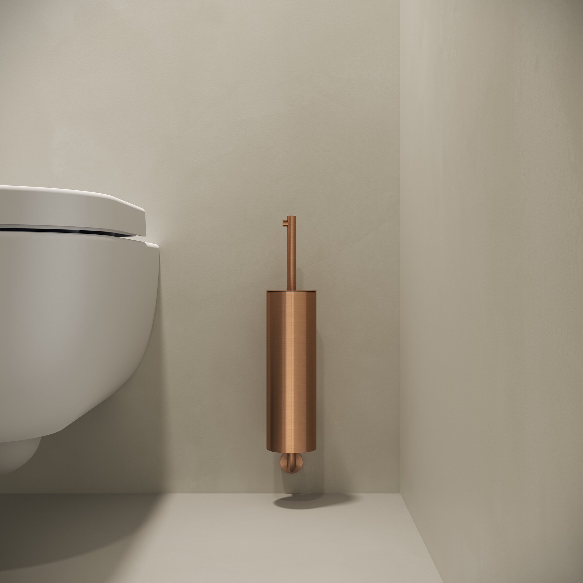 Clou Kaldur toiletborstelhouder wand - geborsteld brons PVD - CL/09.05041.83 - Afbeelding 3