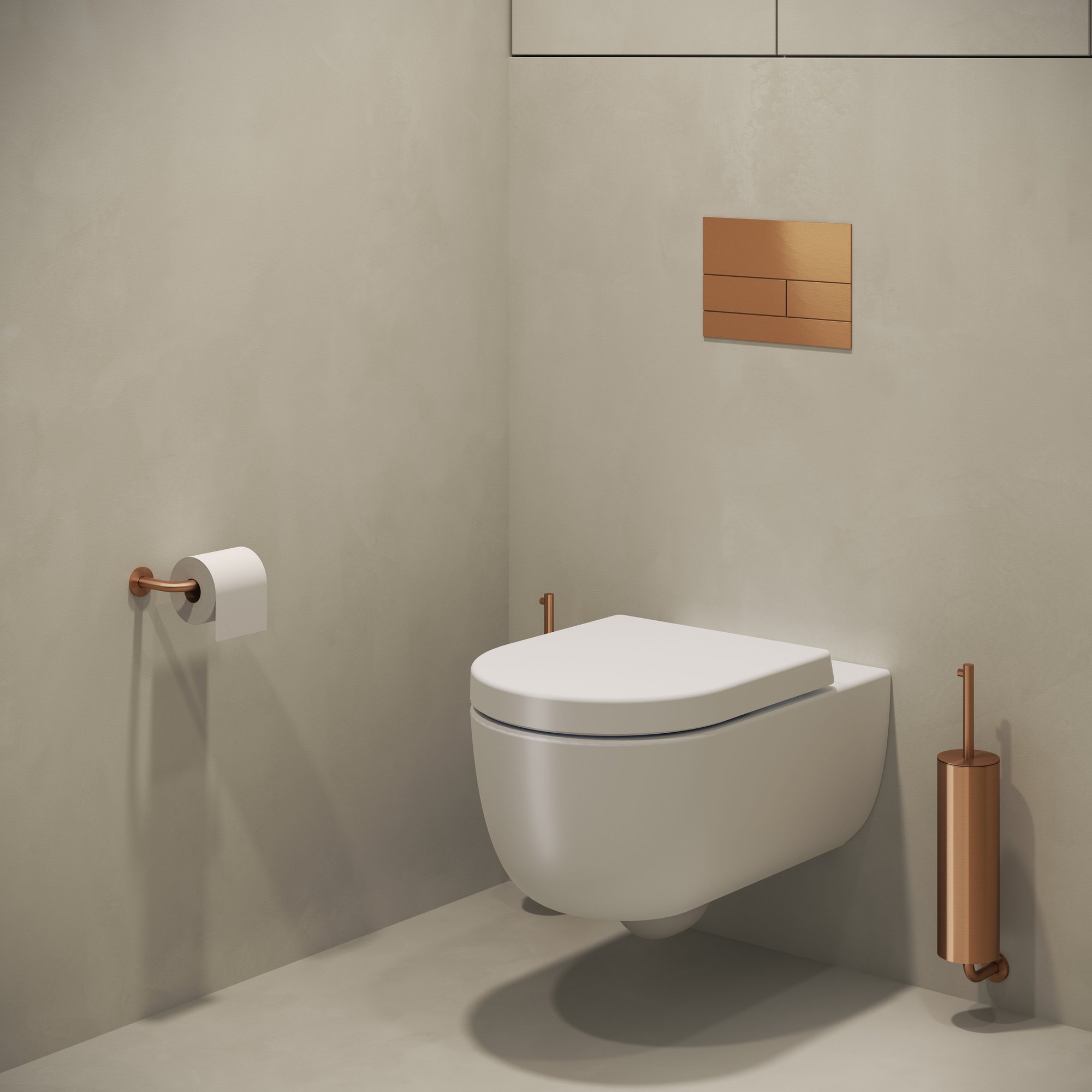 Clou Kaldur toiletborstelhouder wand - geborsteld brons PVD - CL/09.05041.83 - Afbeelding 4
