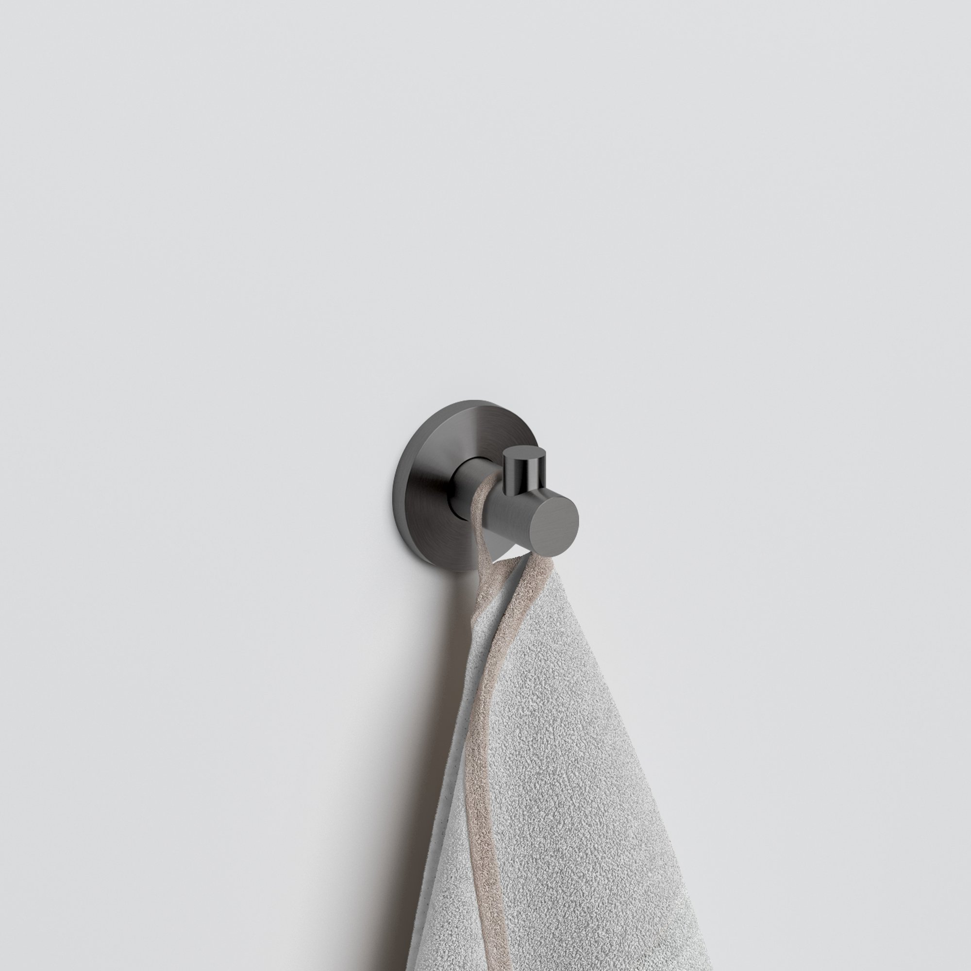 Clou Kaldur handdoekhaak - geborsteld gunmetal PVD - CL/09.05063.84 - Afbeelding 3