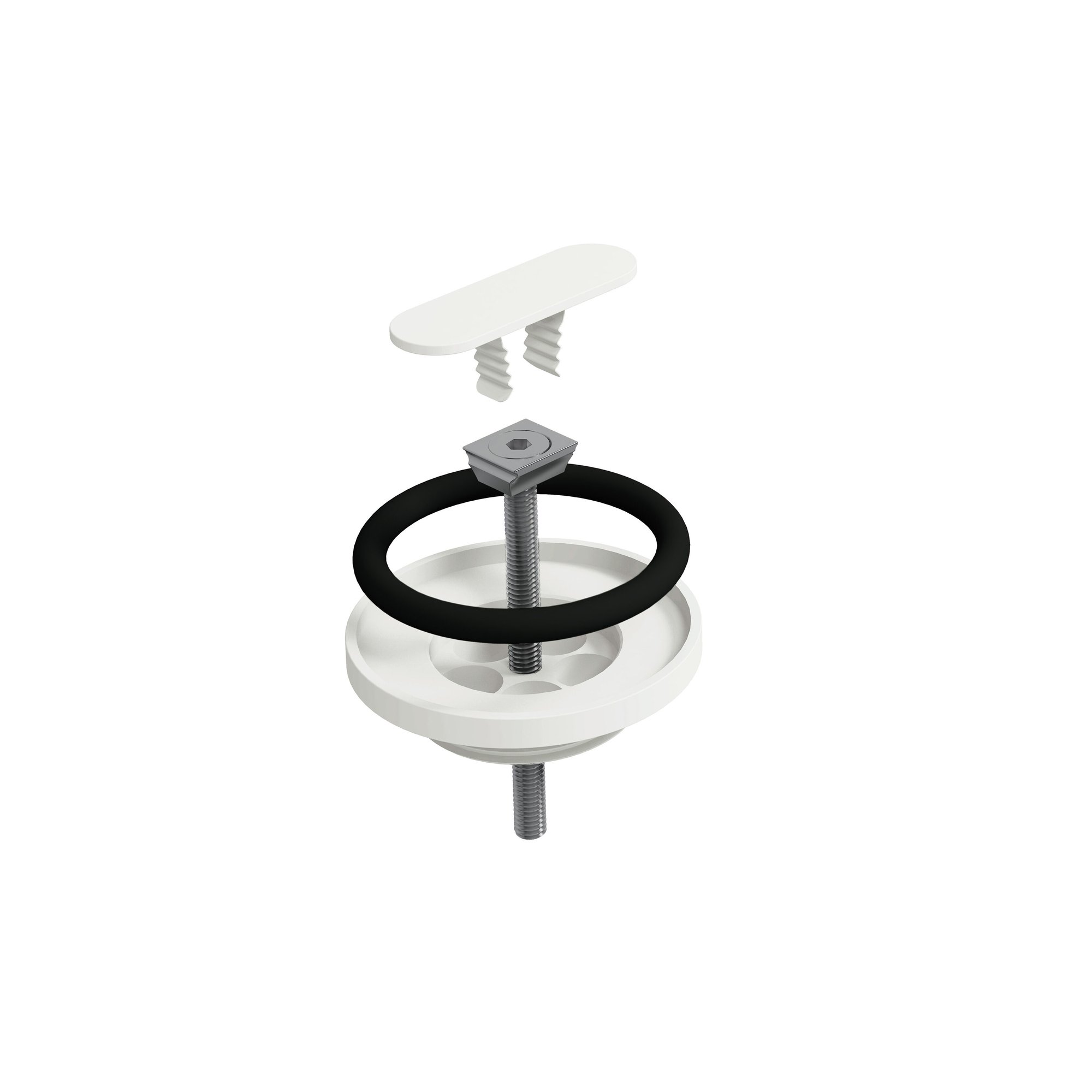 Clou First afvoerplug en niet-afsluitbare sifon aansluiting - mat wit - CL/1060.3000.20 - Afbeelding 4