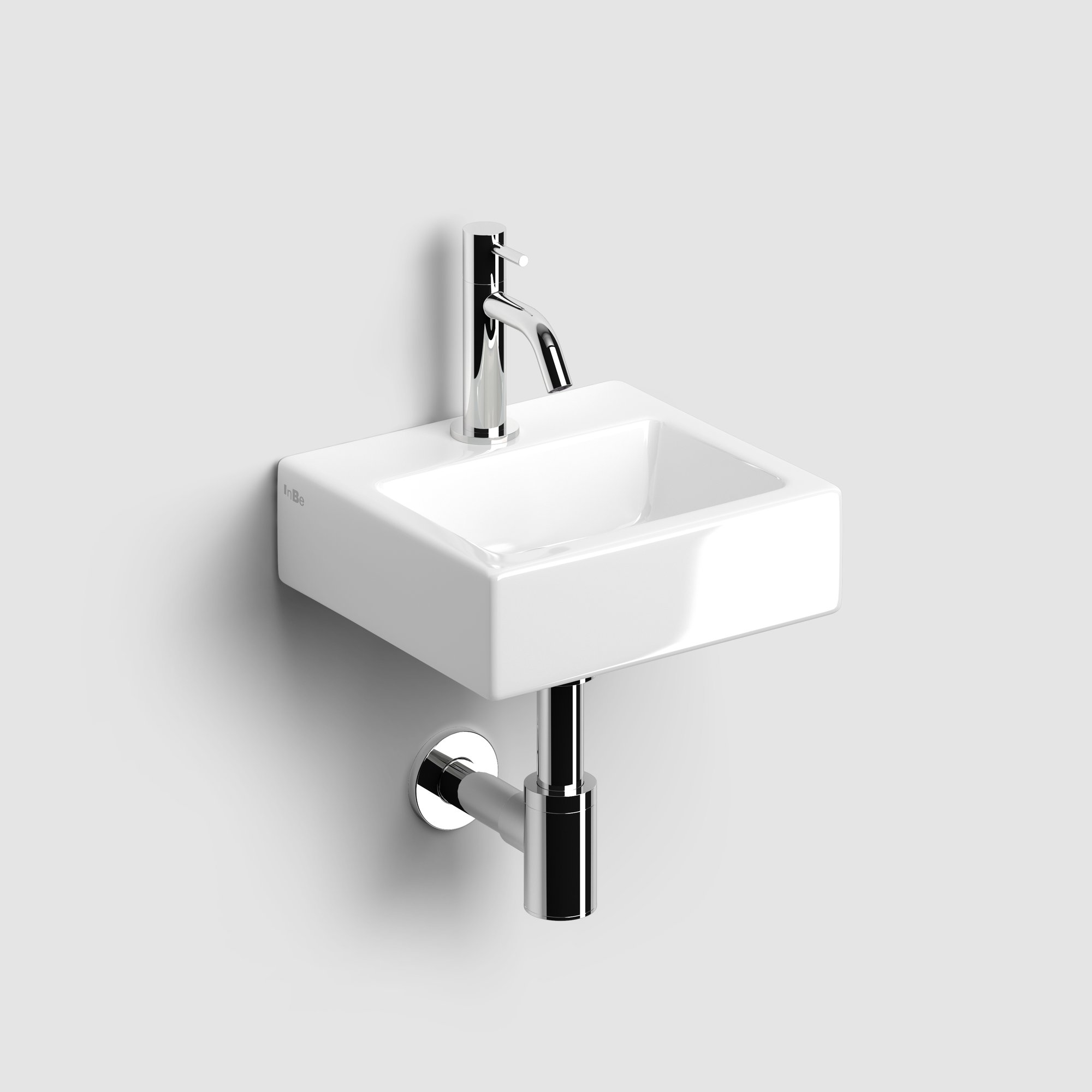 Clou InBe fonteinset 1 29x37cm keramiek - met kraangat - chroom - IB/03.03099 - Afbeelding 2