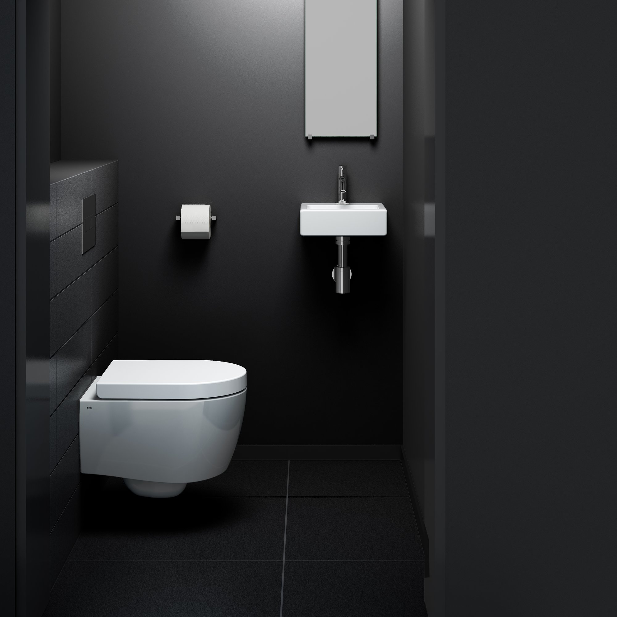 Clou InBe fonteinset 1 29x37cm keramiek - met kraangat - chroom - IB/03.03099 - Afbeelding 3