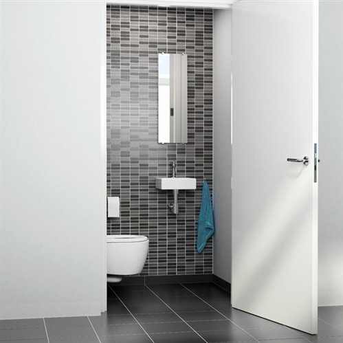 Clou InBe fonteinset 1 29x37cm keramiek - met kraangat - chroom - IB/03.03099 - Afbeelding 5