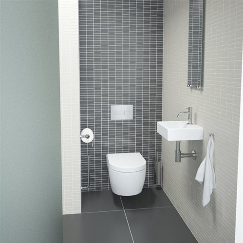 Clou InBe fonteinset 1 29x37cm keramiek - met kraangat - chroom - IB/03.03099 - Afbeelding 6
