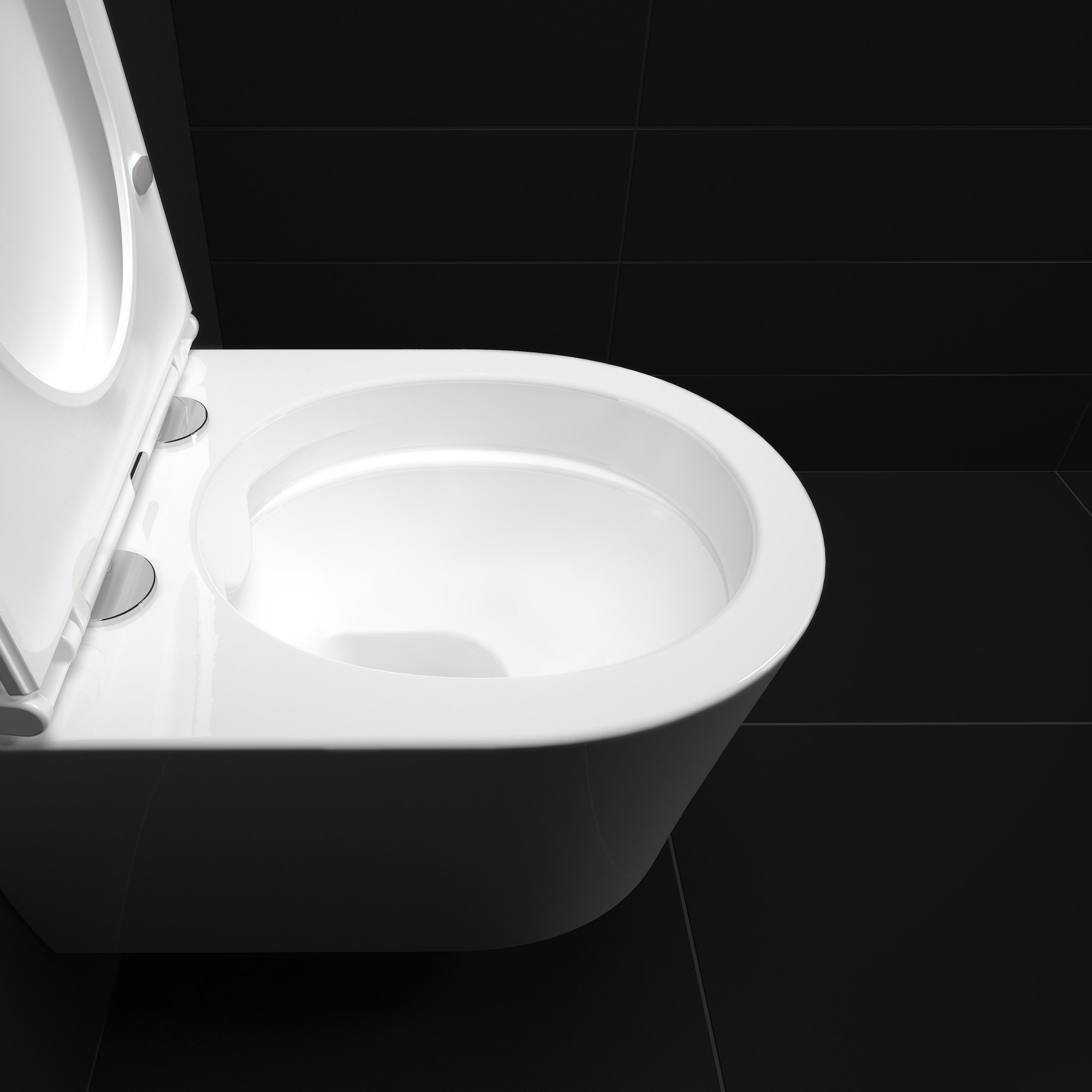 Clou InBe pack hangtoilet 49cm Rimless met zitting SC & QR - glans wit - IB/04.01140 - Afbeelding 3
