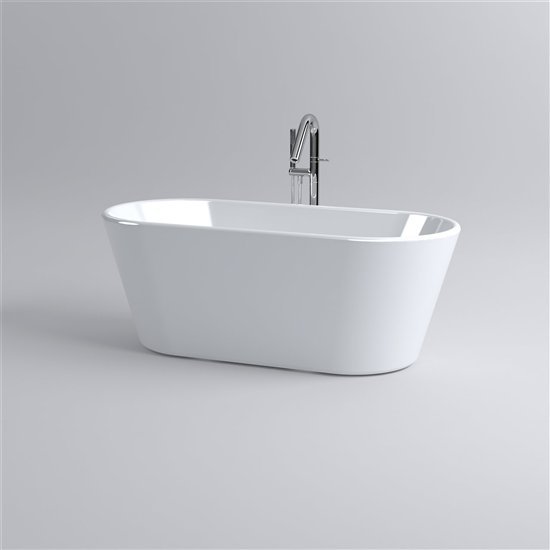Clou InBe vrijstaand ligbad 165x73,5cm geïntegreerde overloop wit - IB/05.40301 - Afbeelding 2
