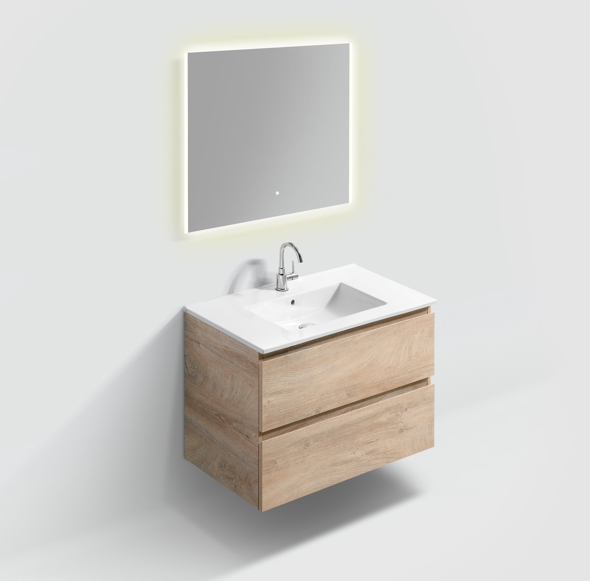 Clou InBe badmeubelset 80x46cm met LED spiegel - grieks eiken - IB/07.106.208.01.63 - Afbeelding 2