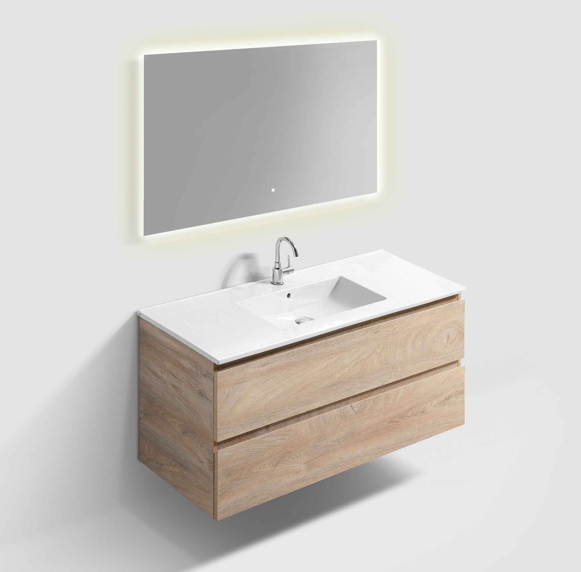 Clou InBe badmeubelset 120x46cm met LED spiegel - grieks eiken - IB/07.106.212.01.63 - Afbeelding 3
