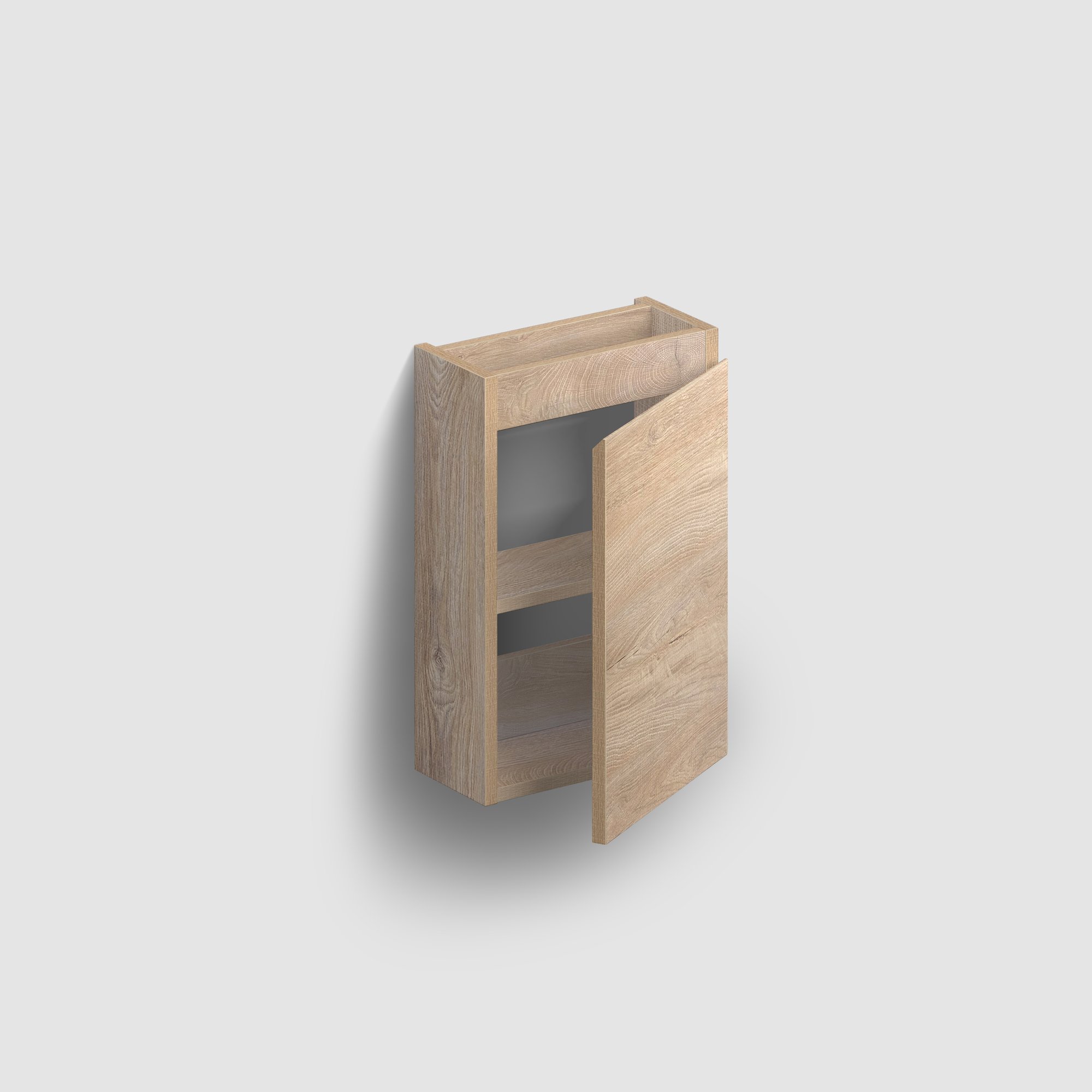 Clou One-Click Flush fonteinmeubel set 36x18cm met toebehoren - grieks eiken - OC/03.00052.29 - Afbeelding 3