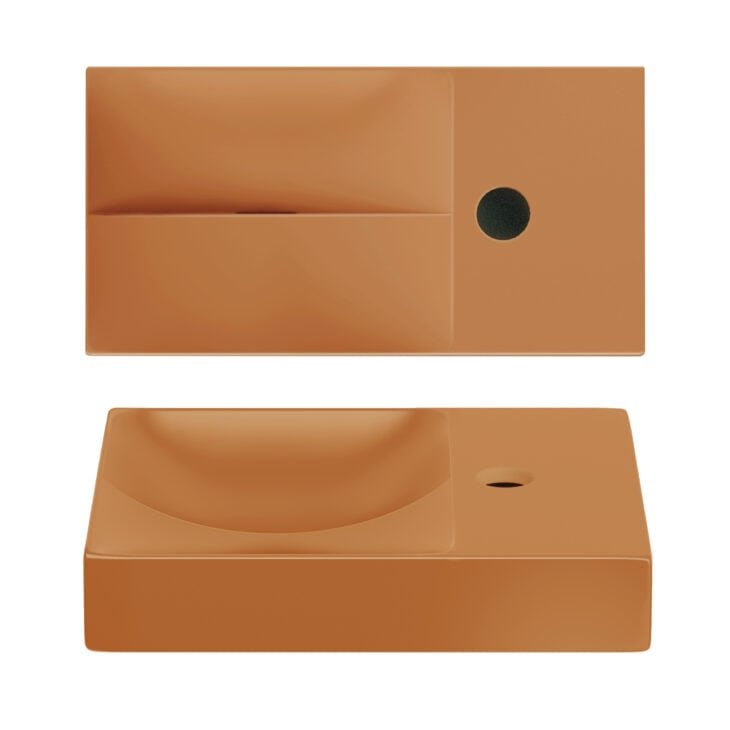 Clou Vale fonteinset 38cm - wastafel Italiaans zand - geborsteld gunmetal pvd - OC/03.00056.84 - Afbeelding 2
