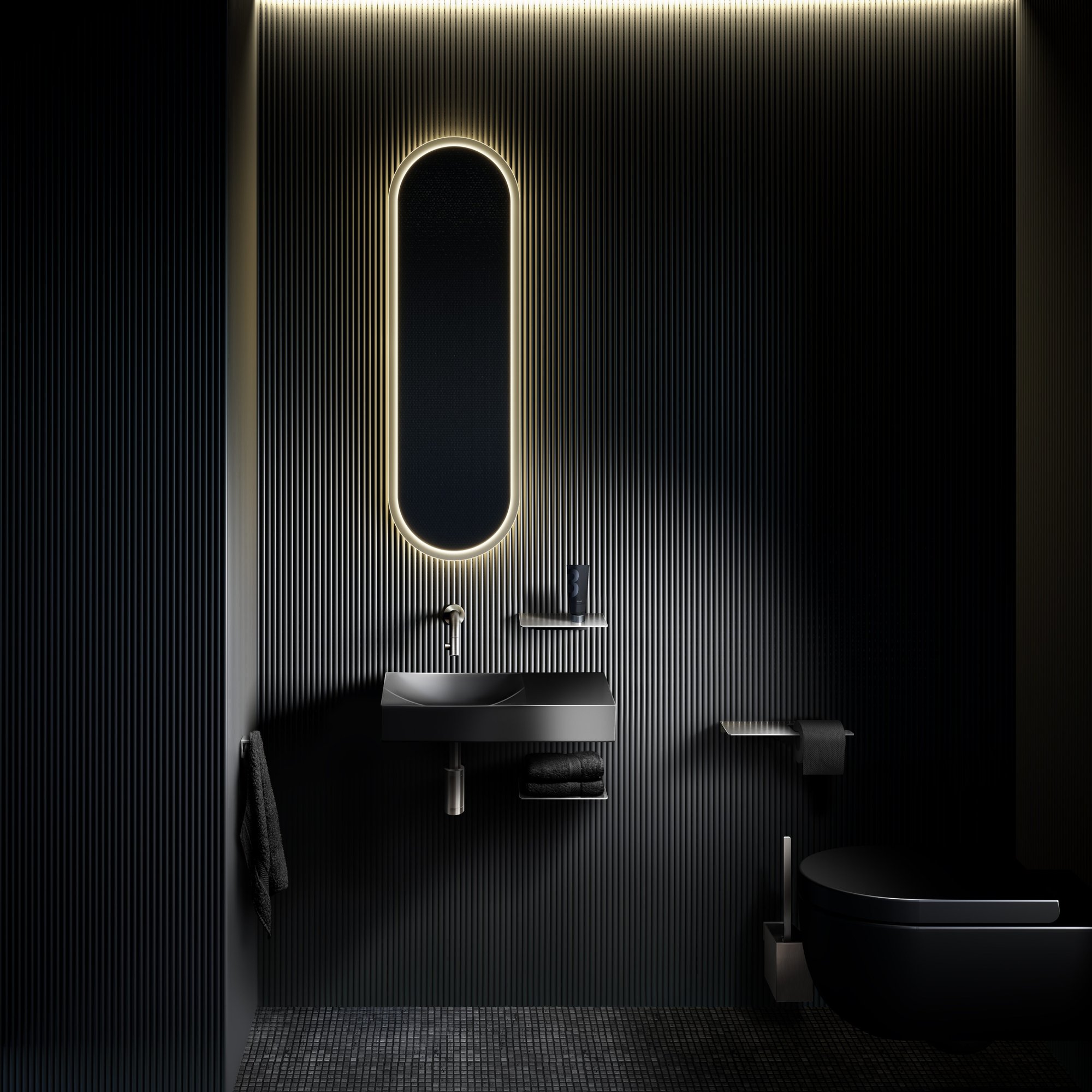 Clou Sjokker telefoon/douche planchet - wandmodel 18cm - Geborsteld rvs - SJ/09.26039.41 - Afbeelding 2