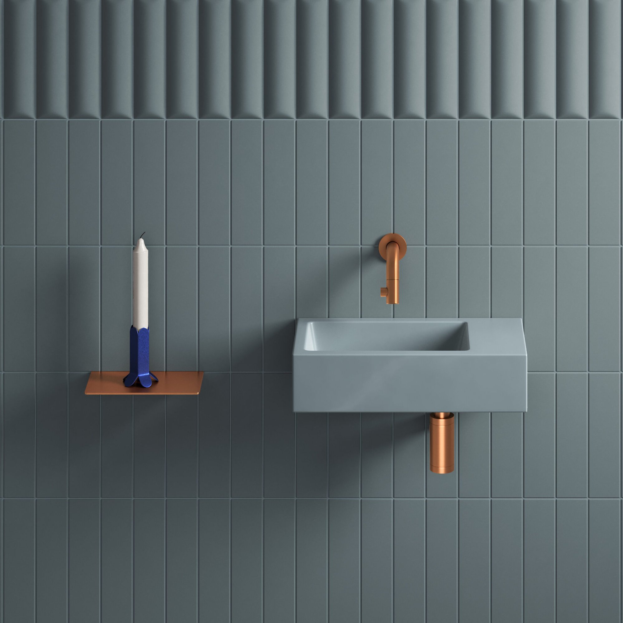 Clou Sjokker telefoon/douche planchet - wandmodel 18cm - Geborsteld brons pvd - SJ/09.26039.83 - Afbeelding 3