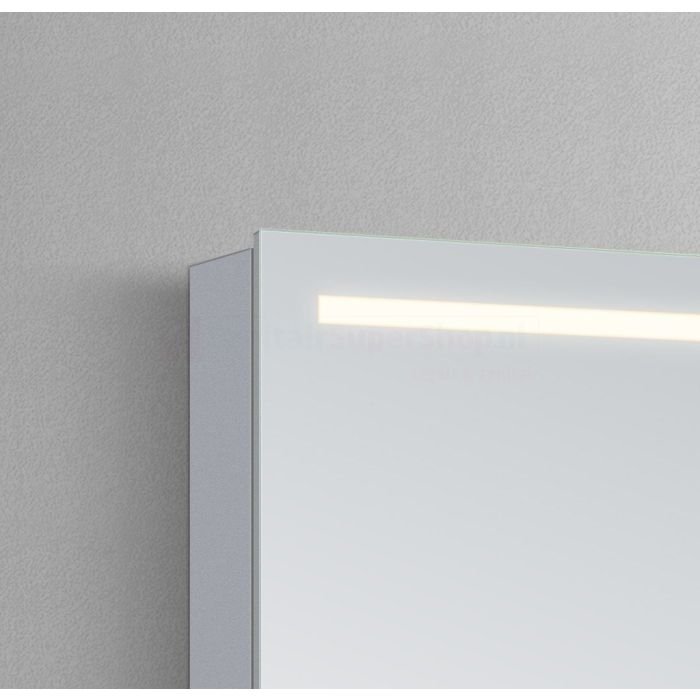 Spiegelkast SPK51000 - 120x70x14 cm - 2 Deuren - Directe LED verlichting - Aluminium - Met spiegelverwarming - SPK51120 - Afbeelding 5