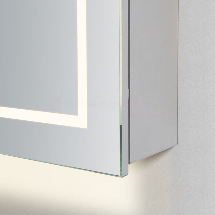 Spiegelkast SPK62000 - 60x70x14 cm - 1 Deur - Directe LED verlichting - Aluminium - Met spiegelverwarming - SPK62060 - Afbeelding 5
