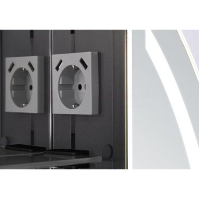 Spiegelkast SPK81000 - 60x60x13 cm - 1 Deur - Directe LED verlichting - Aluminium - Met spiegelverwarming - SPK81060 - Afbeelding 5
