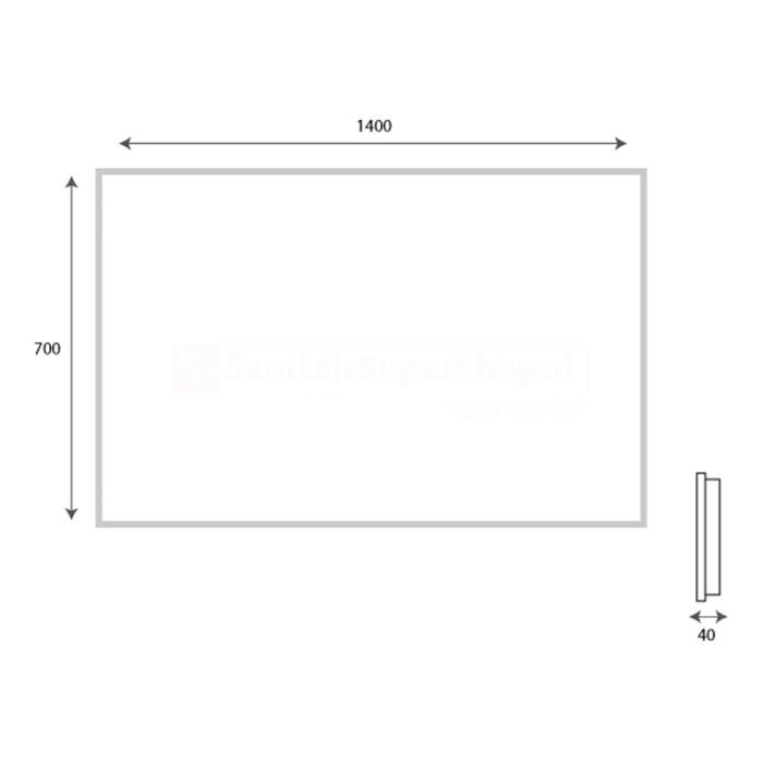 Badkamerspiegel Hipp Design SPV11000 - 120x70 cm - Directe en indirecte LED verlichting - Touch button - Met spiegelverwarming - SPV11040 - Afbeelding 3