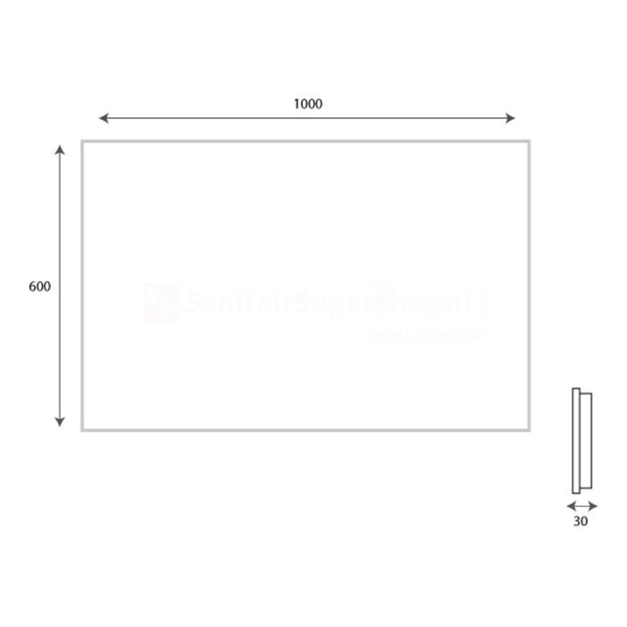 Badkamerspiegel Hipp Design SPV12500 - 100x70 cm - Indirecte LED verlichting - Touch button - Met spiegelverwarming - SPV12520KW - Afbeelding 2