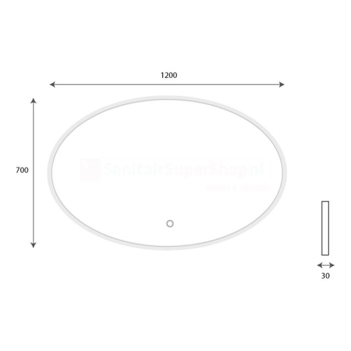 Badkamerspiegel Hipp Design SPV13800 - 120x70 cm - Indirecte LED verlichting - Touch button - Met spiegelverwarming - SPV13830KW - Afbeelding 5