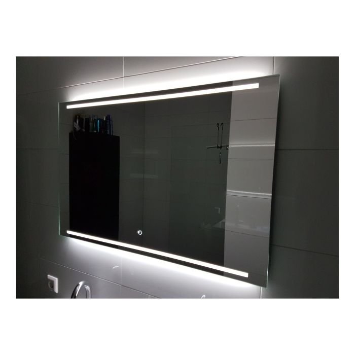 Badkamerspiegel Hipp Design SPV7000 - 80x70 cm - Directe LED verlichting - Touch button - Met spiegelverwarming - SPV7010KW - Afbeelding 2