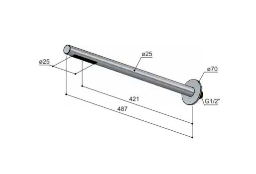 Hotbath Ace AC195 wand hoofddouche velvet - geborsteld koper PVD - AC195BCP - Afbeelding 2