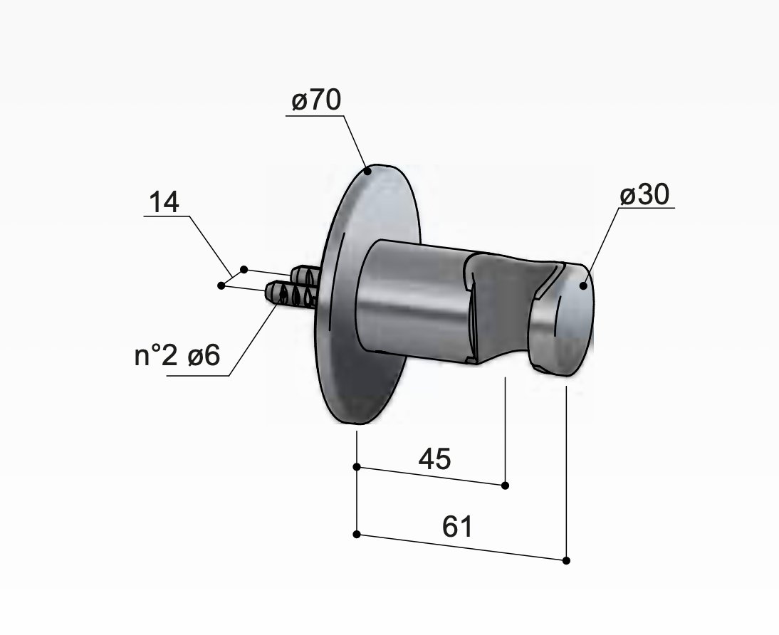 Hotbath Ace Wandsteun - Geborsteld nikkel - AC514GN - Afbeelding 2
