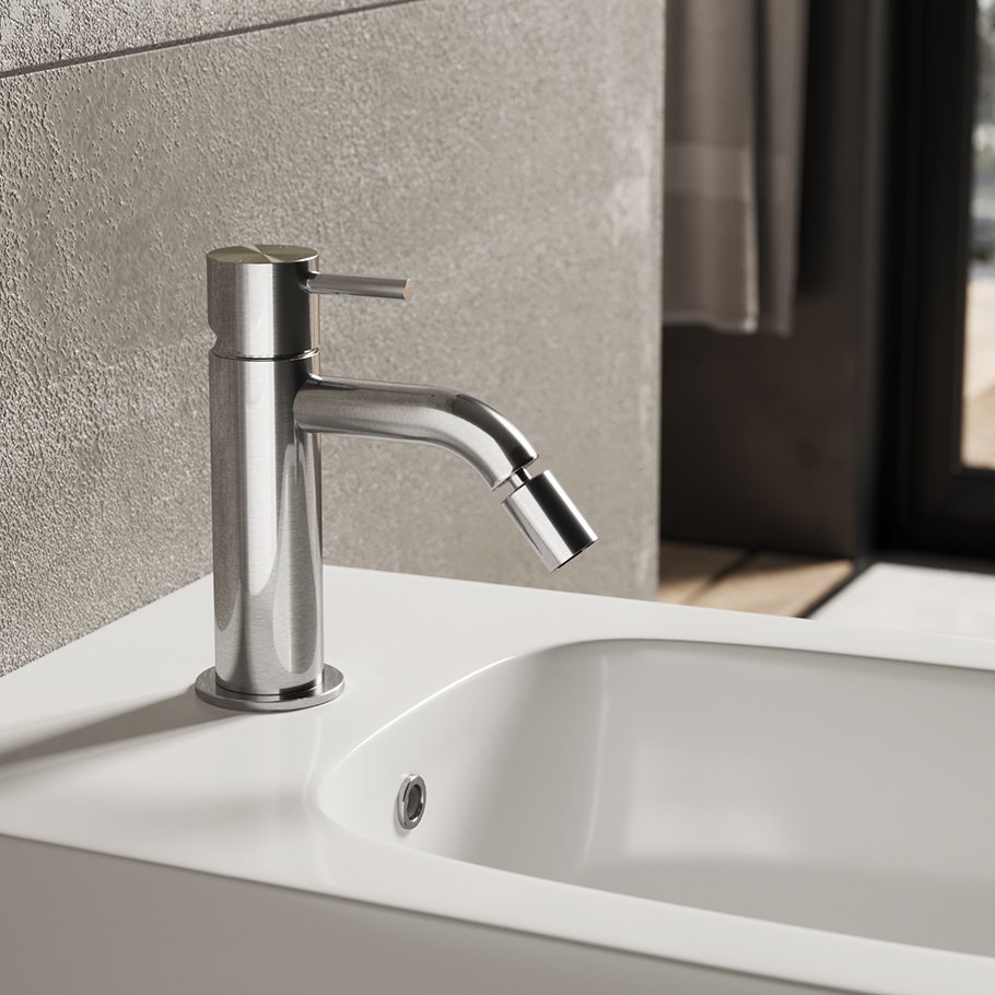 Hotbath Archie Bidetkraan - Geborsteld gunmetal PVD - AR018BGP - Afbeelding 2