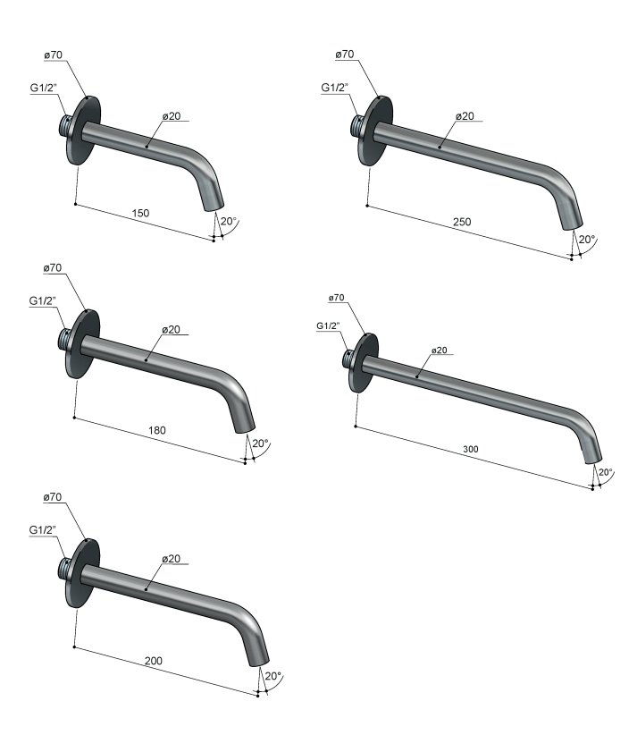 Hotbath Archie Uitloop - 18 cm - Geborsteld koper PVD - AR096-18BCP - Afbeelding 2