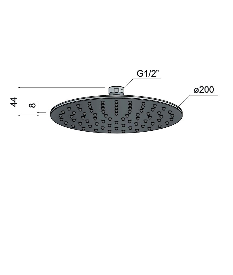 Hotbath Archie Hoofddouche - 20 cm - RVS 316 - AR198IX - Afbeelding 2