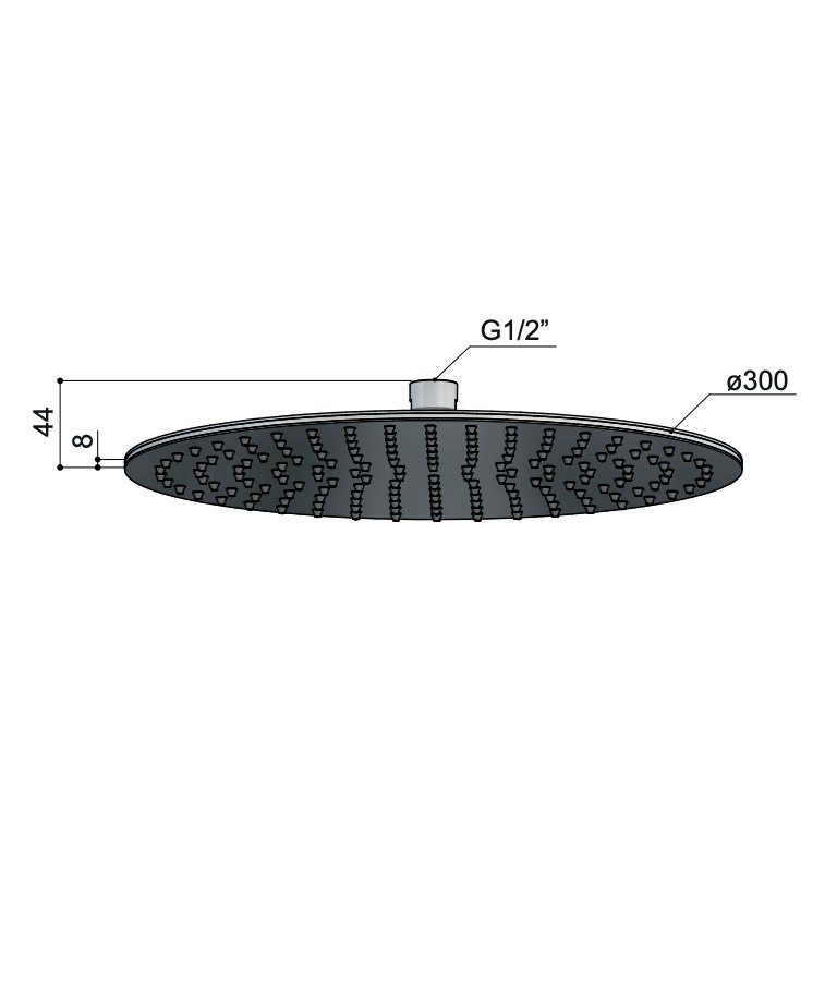 Hotbath Archie Hoofddouche - 30 cm - Geborsteld gunmetal PVD - AR199BGP - Afbeelding 2