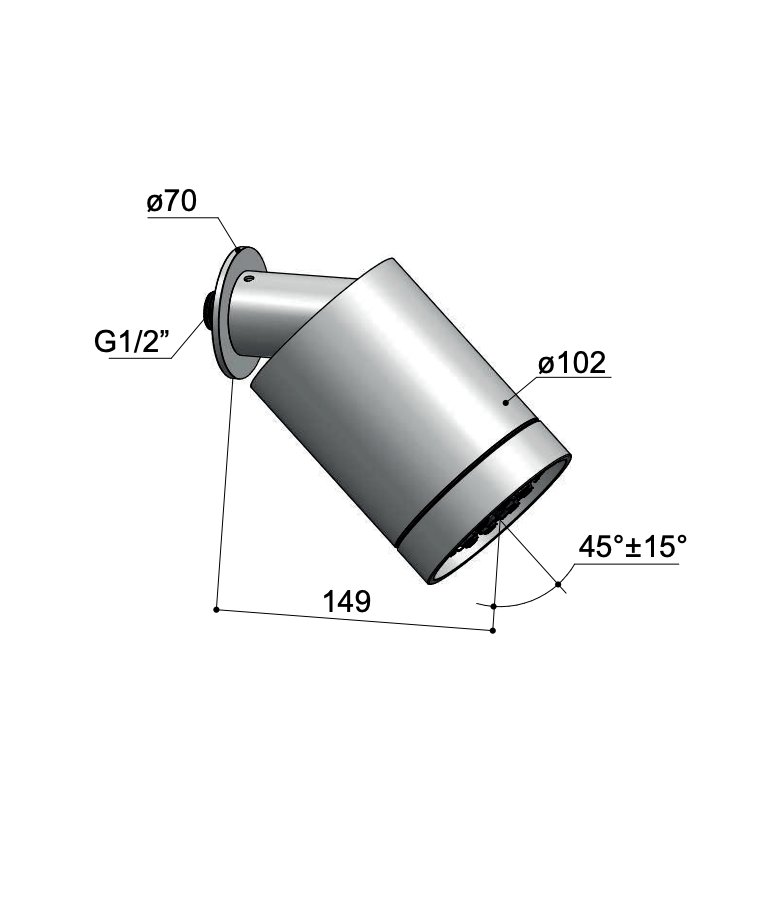 Hotbath Archie Hoofddouche - 10,2 cm - RVS 316 - AR470IX - Afbeelding 6