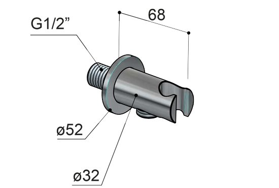 Hotbath Archie Wandsteun - RVS 316 - AR515IX - Afbeelding 2