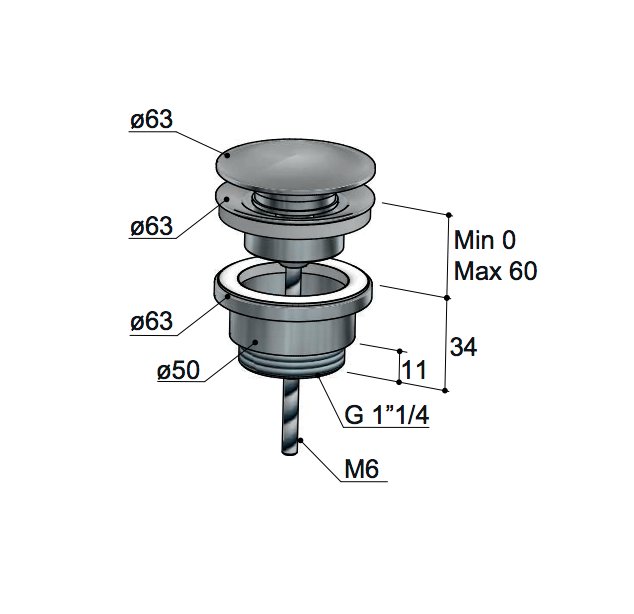 Hotbath Archie Open plug - RVS 316 - AR708IX - Afbeelding 2