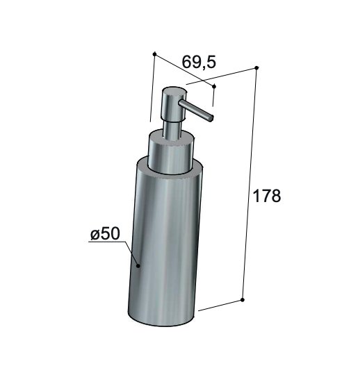 Hotbath &More BAA10 zeepdispenser vrijstaand - Tuscan bronze - BAA10TB - Afbeelding 2