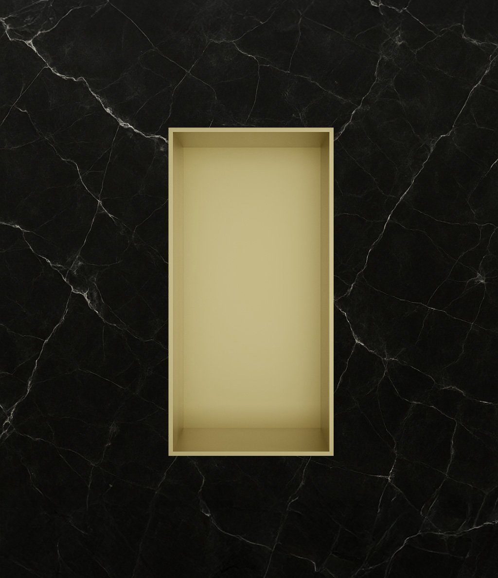 Hotbath &More inbouwnis 30x15x10cm - zonder frame - geborsteld messing PVD - BOX015FBBP - Afbeelding 2