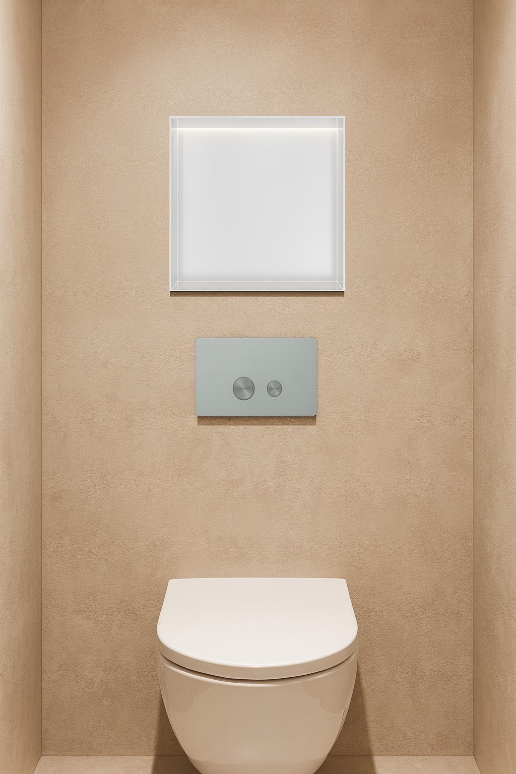 Hotbath &More inbouwnis 30x30x10cm - zonder frame - LED verlichting - mat wit - BOX030FLWH - Afbeelding 2