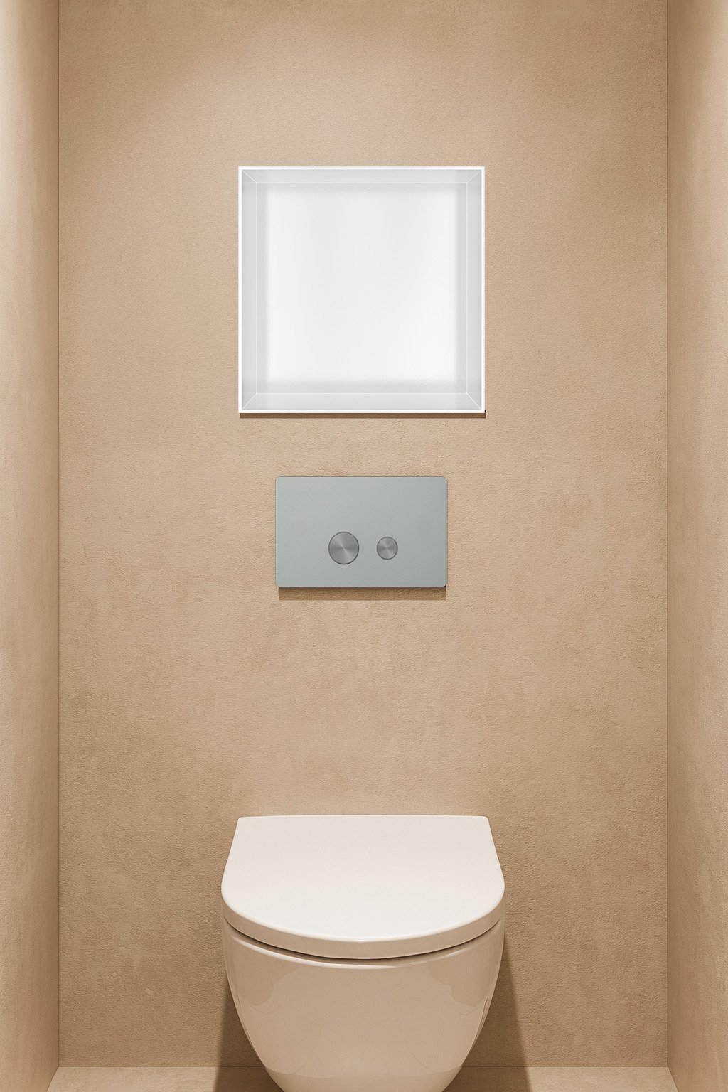 Hotbath &More inbouwnis 30x30x10cm - zonder frame - mat wit - BOX030FWH - Afbeelding 2