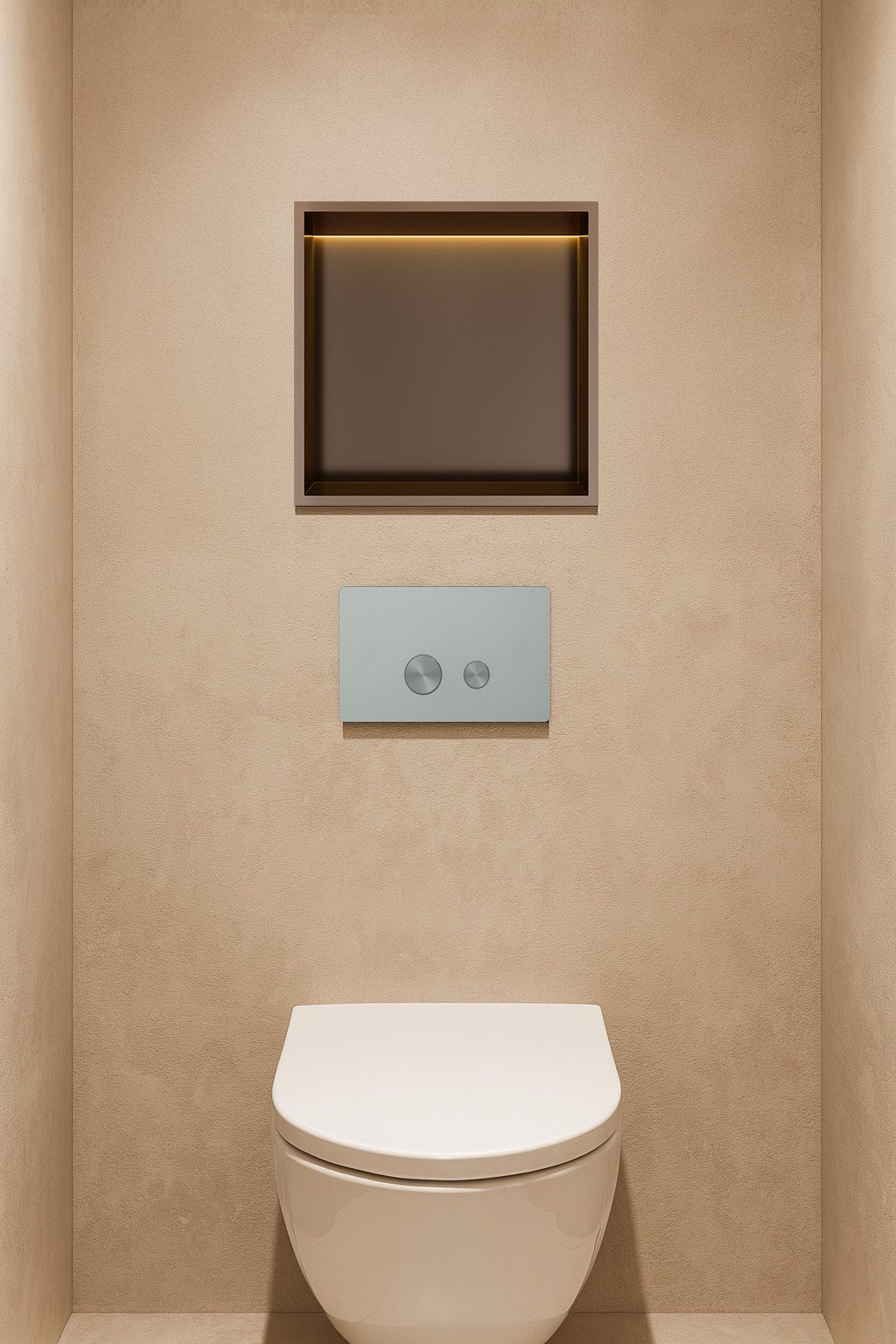Hotbath &More inbouwnis 30x30x10cm - met frame - LED verlichting - tuscan bronze - BOX030LTB - Afbeelding 2
