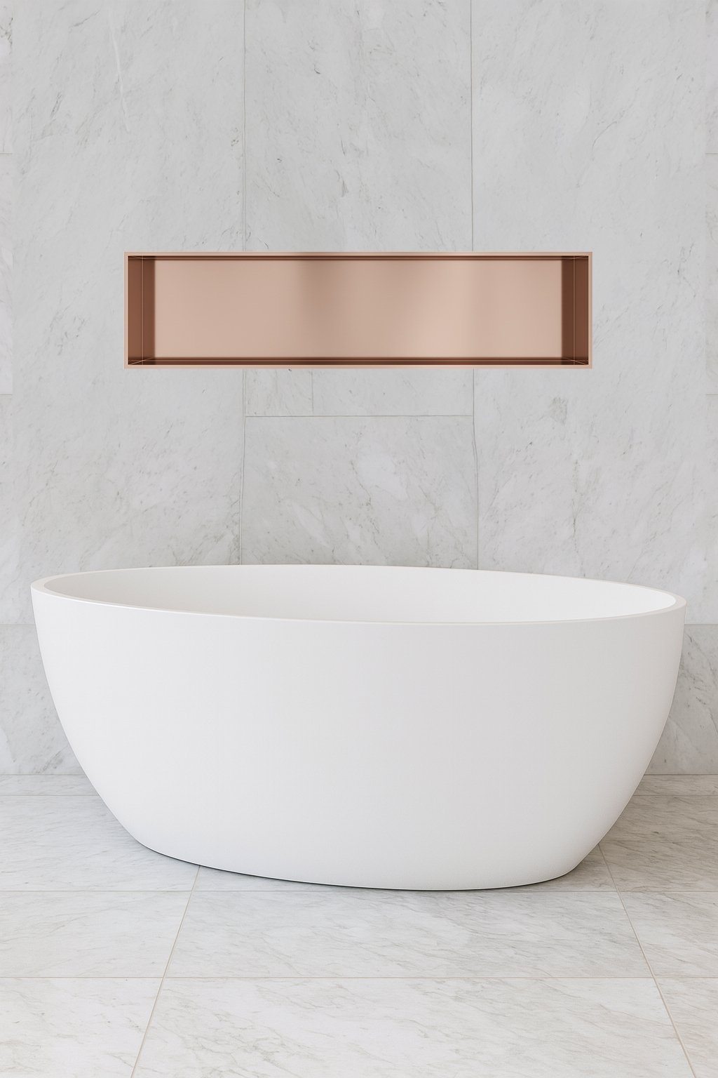 Hotbath &More inbouwnis 30x120x10cm - geborsteld koper PVD - BOX120BCP - Afbeelding 2