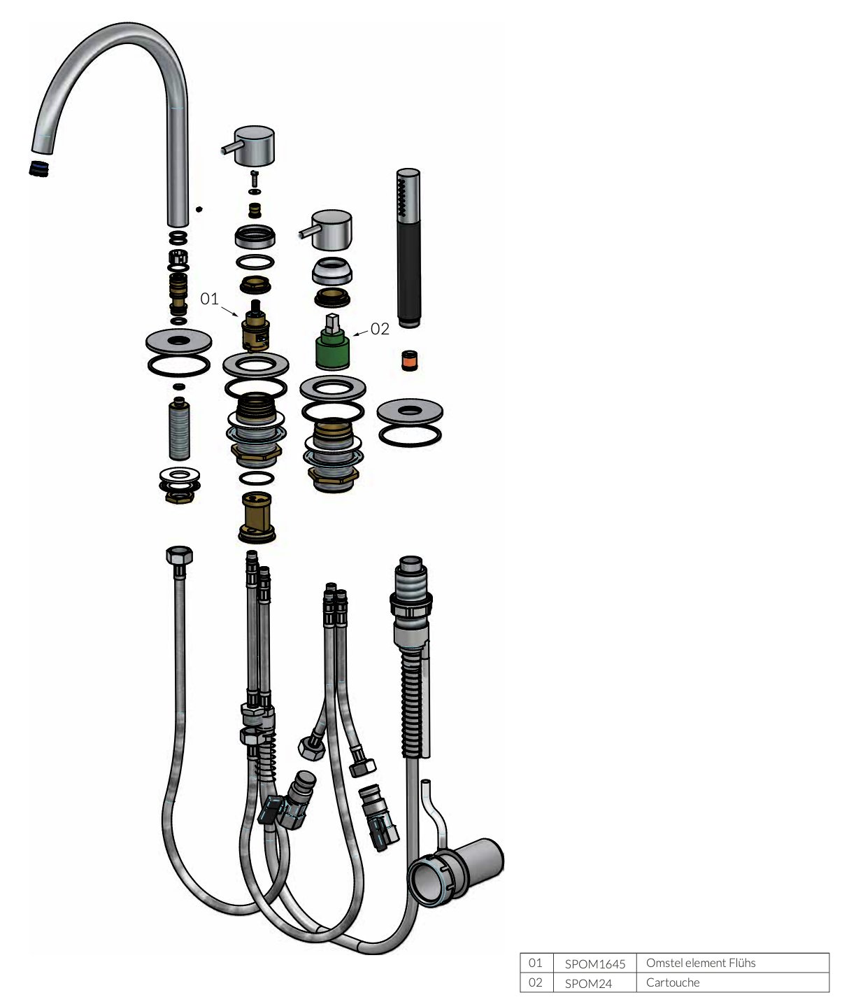 Hotbath Cobber Badrandkraan - 4-gats - Verouderd messing - CB073AB - Afbeelding 4