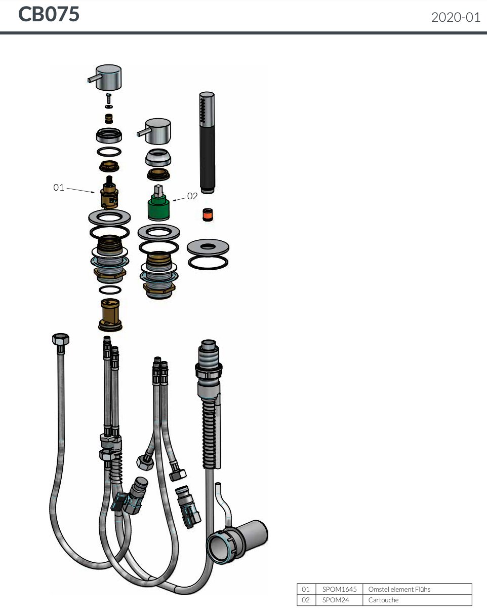 Hotbath Cobber Badrandkraan - 3-gats - Verouderd messing - CB075AB - Afbeelding 3
