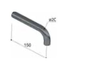Hotbath Cobber CB094 uitloop tbv cb105 / cb106 - 15cm - Geborsteld zwart PVD - CB094-15MBP - Afbeelding 2