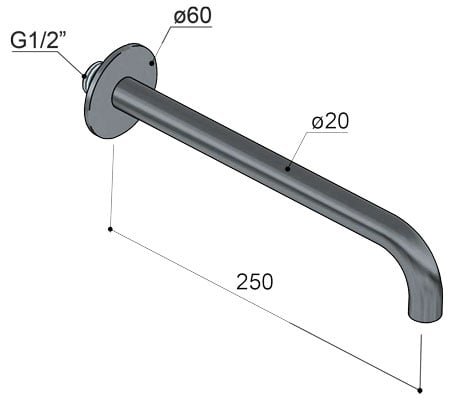Hotbath Cobber Uitloop - 25 cm - Geborsteld koper PVD - CB095-25BCP - Afbeelding 2