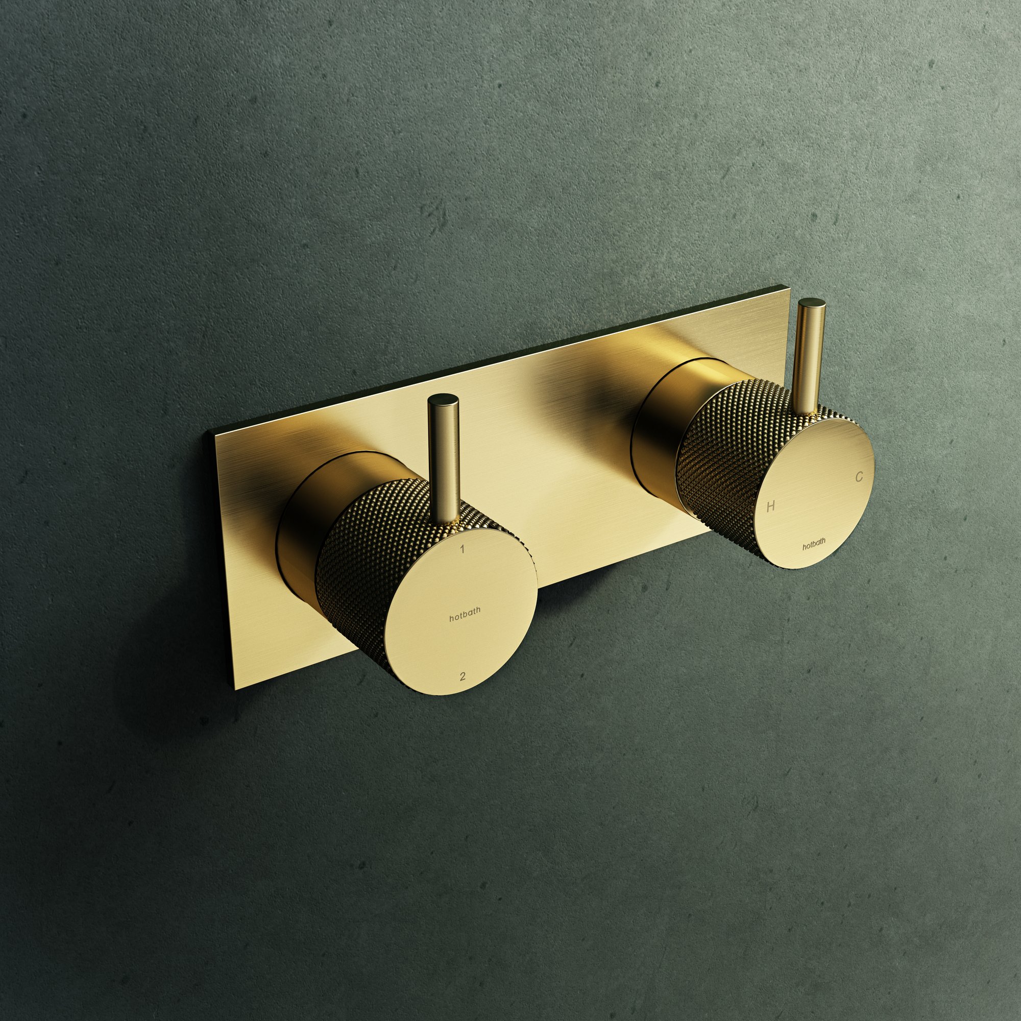 Hotbath Cobber X Inbouw badkraan - Zonder Uitloop - Geborsteld messing PVD - CX029BBP - Afbeelding 2