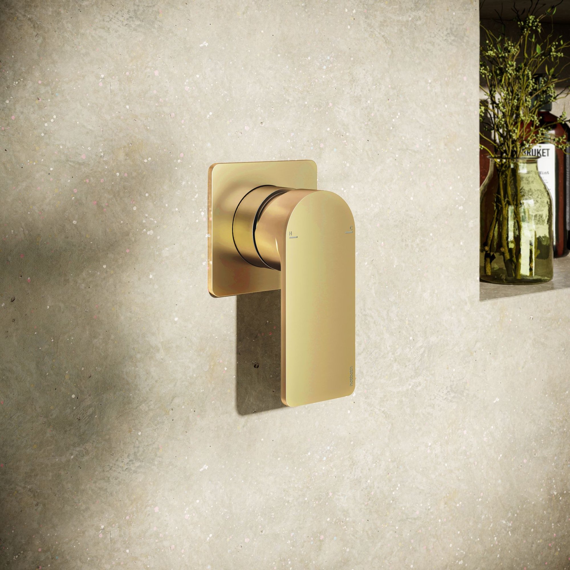 Hotbath Gal Inbouw mengkraan - Geborsteld messing PVD - GL031BBP - Afbeelding 2