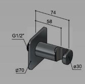 Hotbath Gal Wandsteun - Chroom - GL514CR - Afbeelding 2