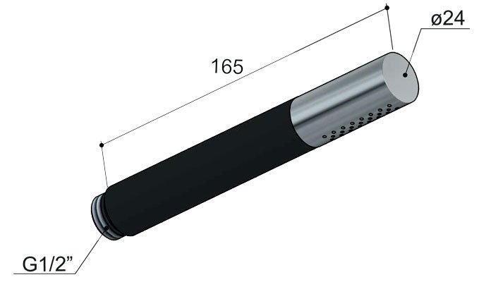 Hotbath Cobber Handdouche - Staafmodel - Geborsteld koper PVD - M352BCP - Afbeelding 2