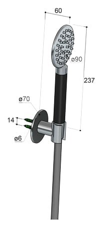 Hotbath Cobber Handdouche - Rond model - Geborsteld koper PVD - M448BCP - Afbeelding 2