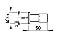 Hotbath Mate Wandsteun - Geborsteld nikkel - M506GN - Afbeelding 2